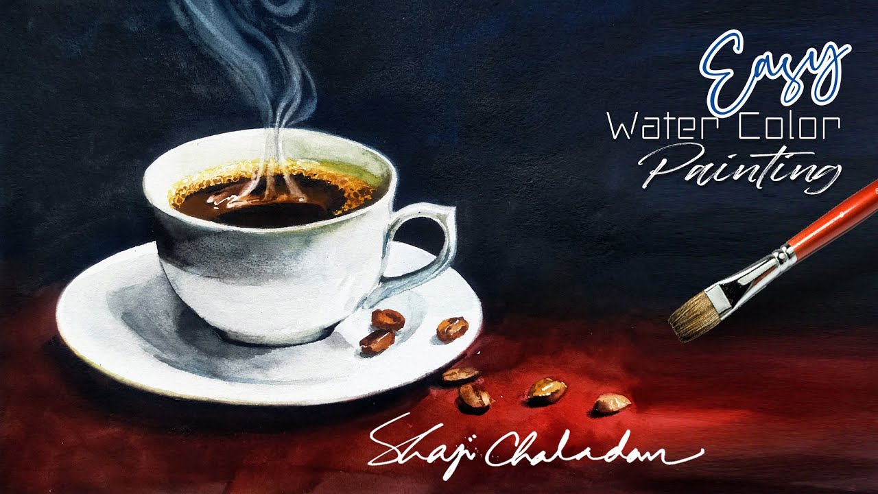 A cup of Coffee | Watercolor Still life using Primary colors
