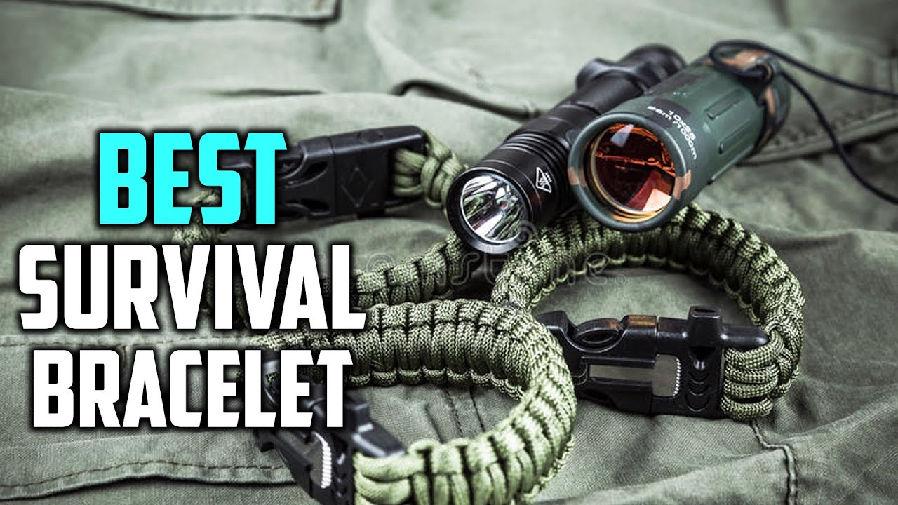 Top 5 Best Survival Bracelets Review 2023 - Bracelets with Embedded Compass Whistle EDC Hiking Gear