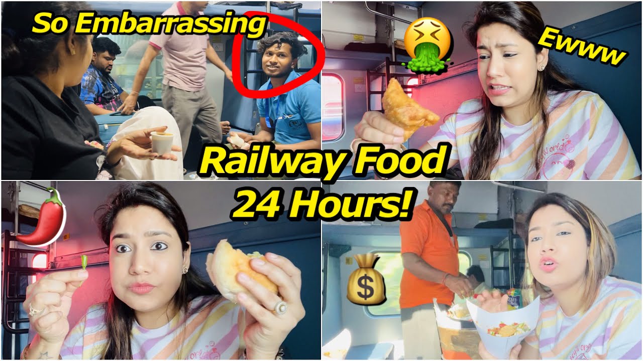 🤮I Ate ONLY “Railway Food” For 24 Hours Challenge | So Embarrassing😤 | Sejal Food Challenge