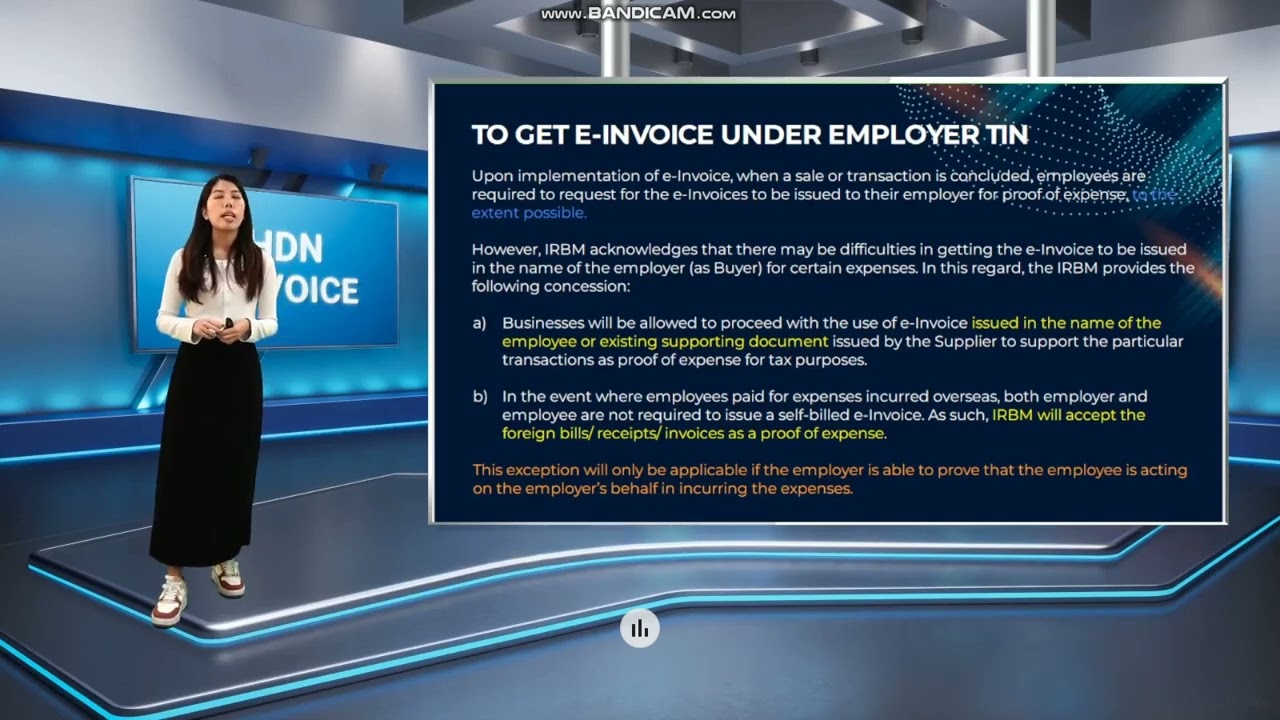 SQL E-invoice @ Staff claim for certain expenses by employee on behalf of the employer.