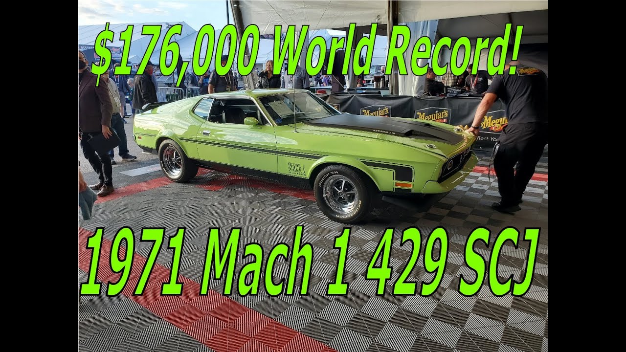 1971 Mustang Mach 1 429 SCJ Drag Pack Grabber Lime World Record $176,000 Barrett-Jackson March '21