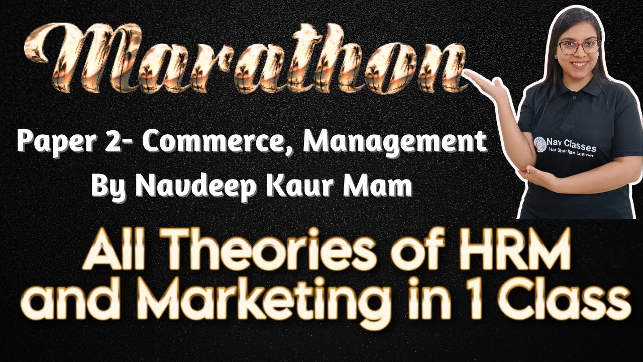NTA NET JRF Paper 2 | Marathon | Commerce & Management | HRM and Marketing in 1 Class | Navdeep Kaur