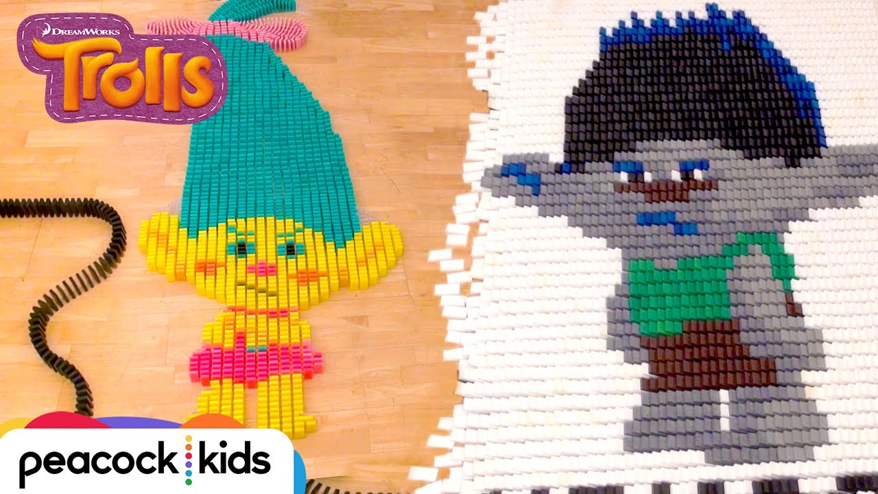 Trolls in 25,000 Dominoes! | TROLLS