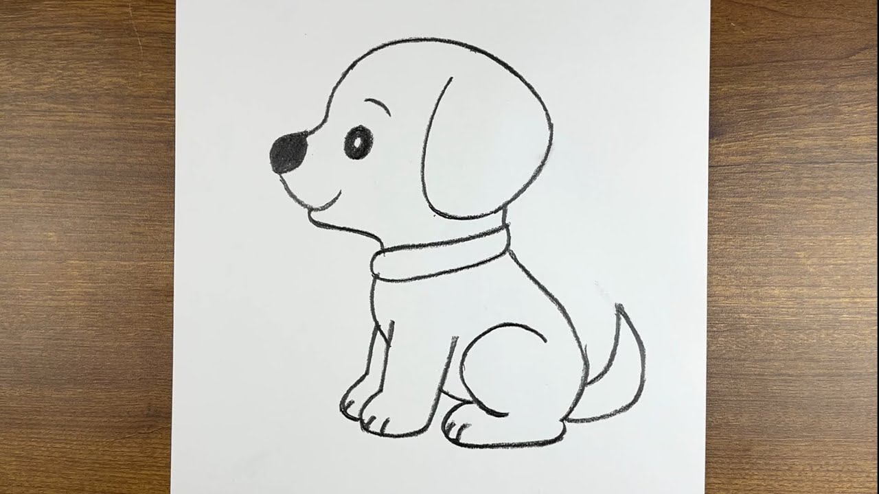 Easy dog drawing for beginners | how to draw dog step by step 
