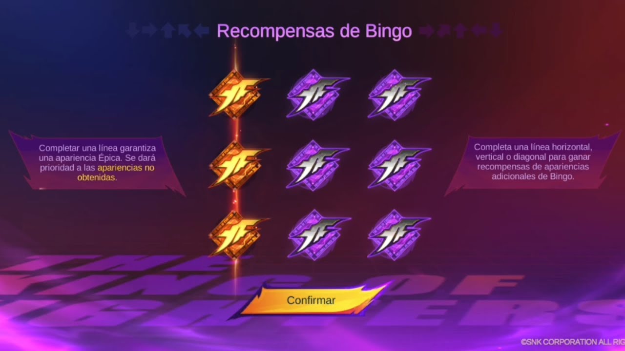 BINGO KOF 16 DE FEBRERO #2026
