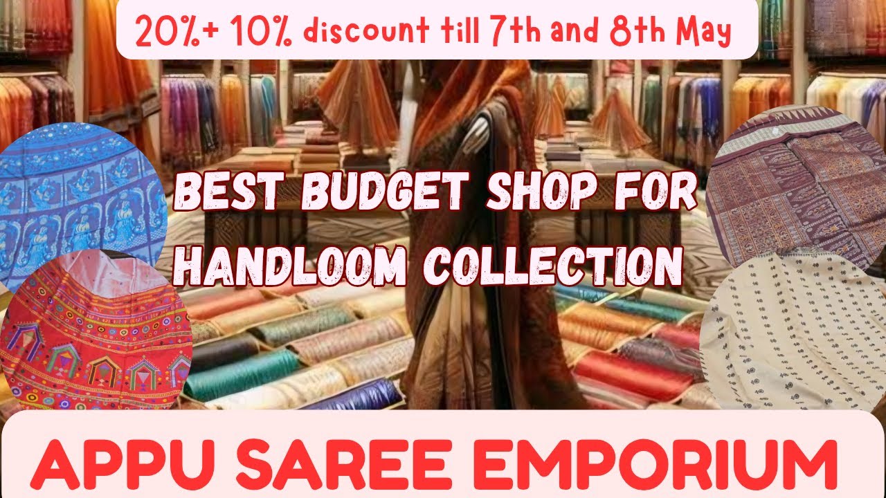 🤫🤫 SECRET PLACE OF UNIQUE HANDLOOM SAREE IN KOLKATA- APPU SAREE EMPORIUM 🤫🤫।। discount till  8th May