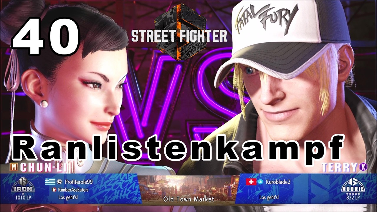 Street Fighter 6 Ranglistenkampf 40 Kuroblade2 Terry gegen Profiterrole99 Chun-Li