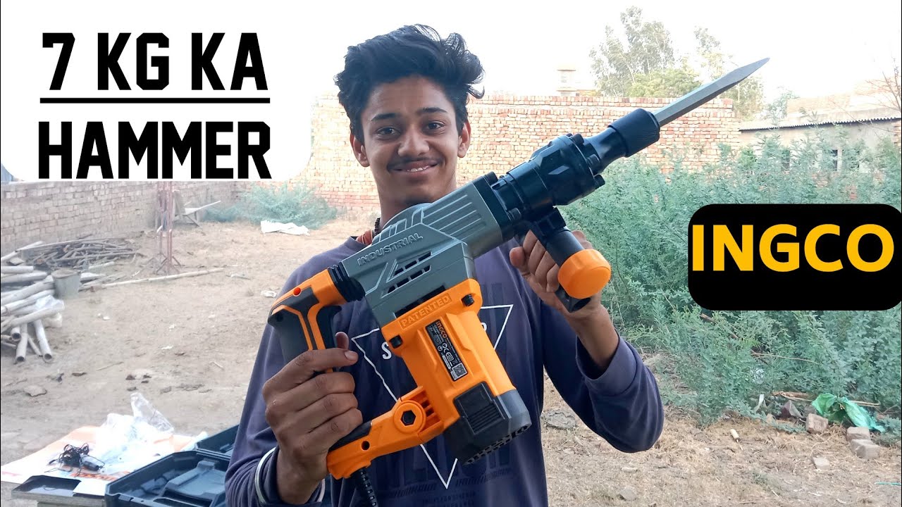 INGCO 7KG Demolition Hammer. Great Quality. सबसे बढ़िया मशीन है ये। 🔥🔥