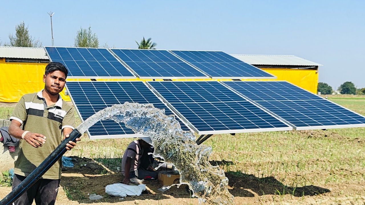 Today vlog in GK energy solar pump installation 👍🙌🌎 #krushnapawarvlogs 
