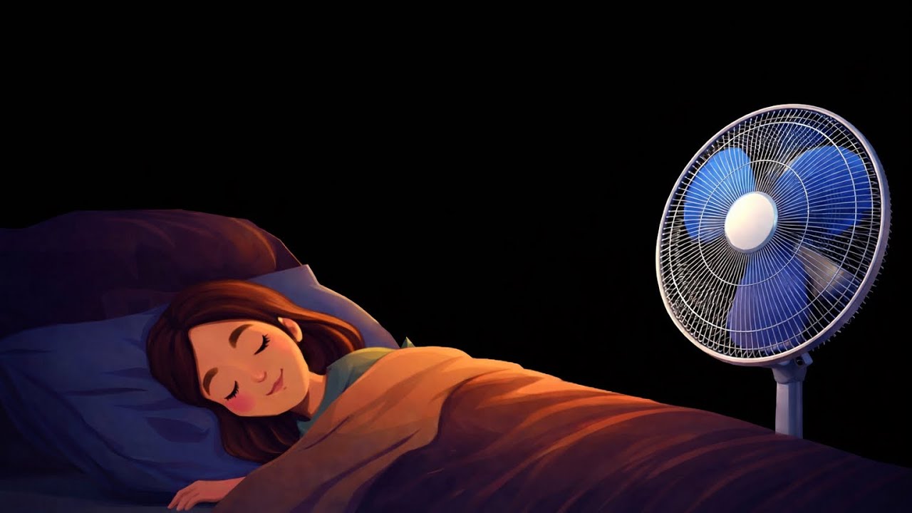10 Hours of Fan Noise | Black Screen | Gentle Airflow for Sleep & Relaxation