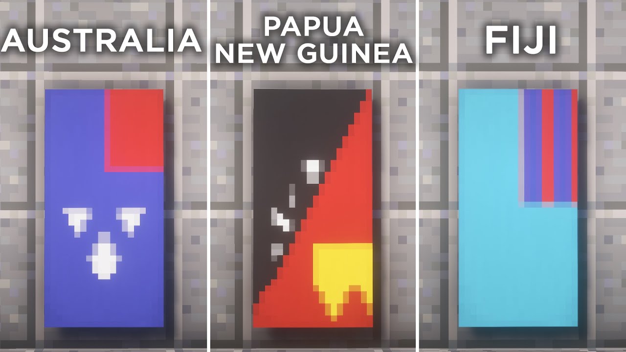 Minecraft: AUSTRALIA Country Flags! (+20 Banners)