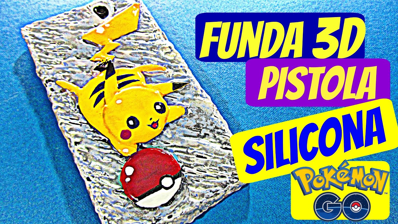 Funda casera para móvil celular de silicona Pikachu. Manualidades fáciles