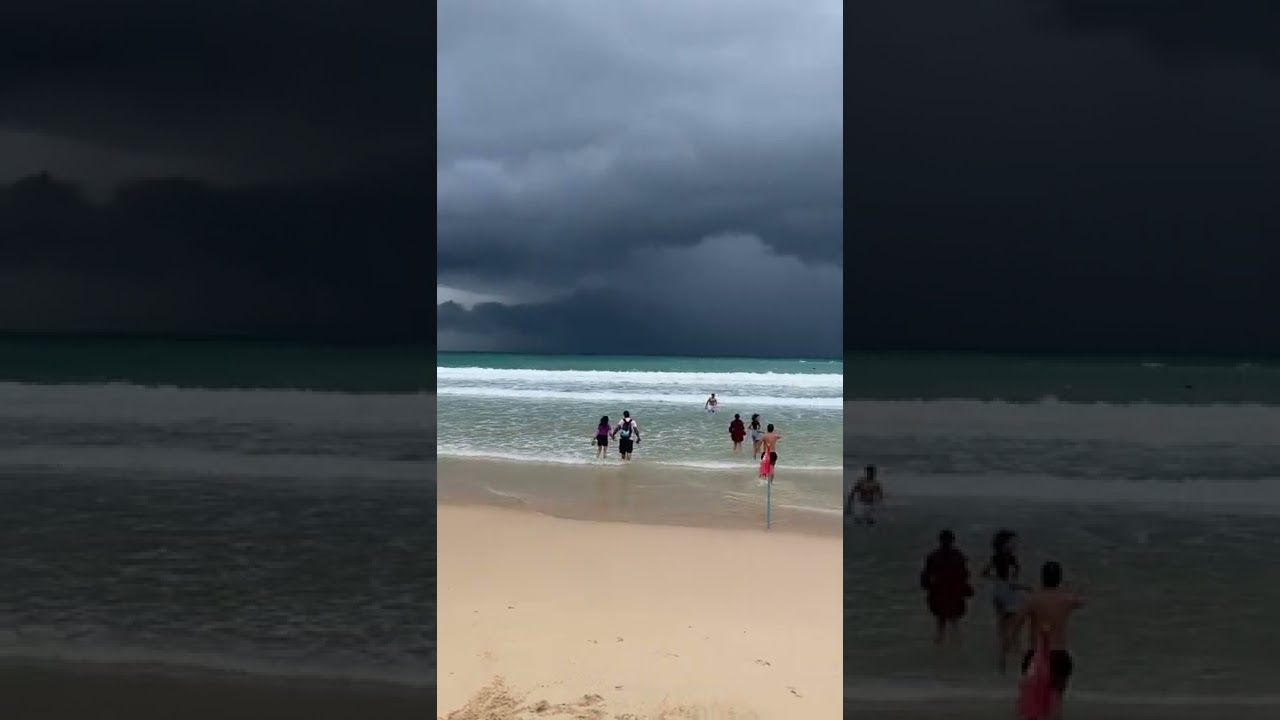 Monsoon season (storm) Asia at Kata beach Phuket Thailand 🇹🇭