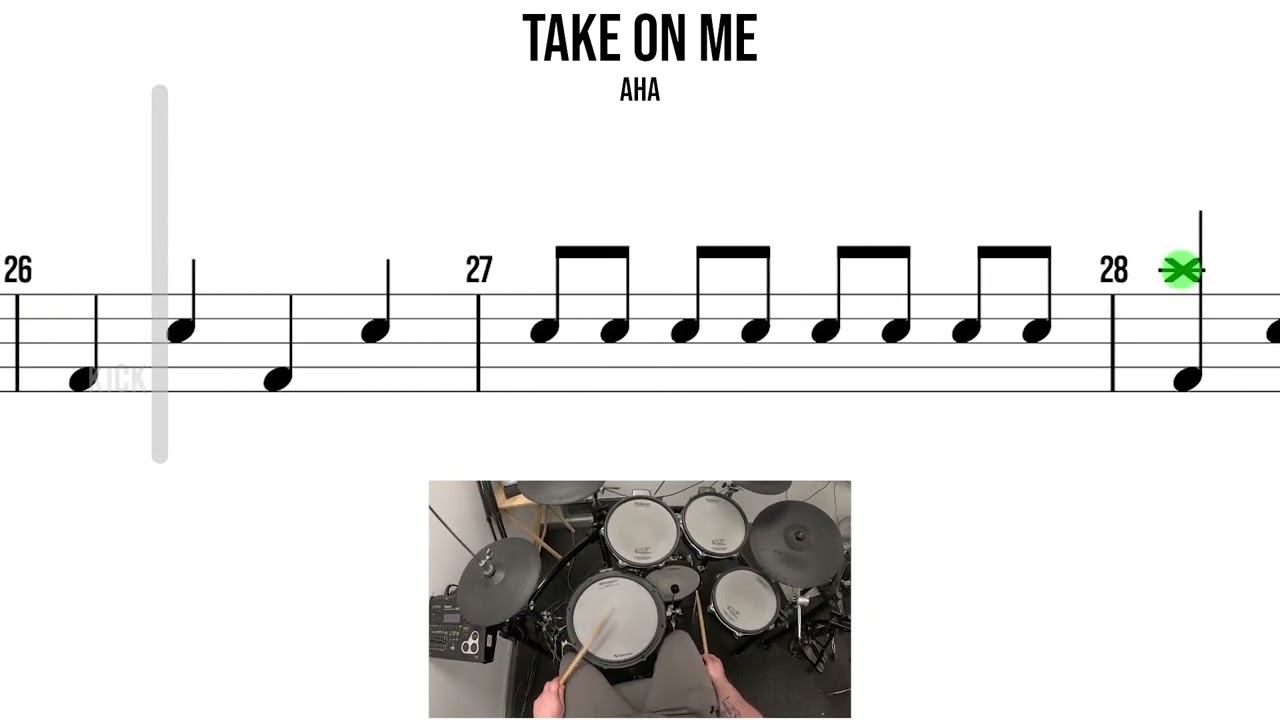 Take on Me Aha🥁 Сложный начальный вариант