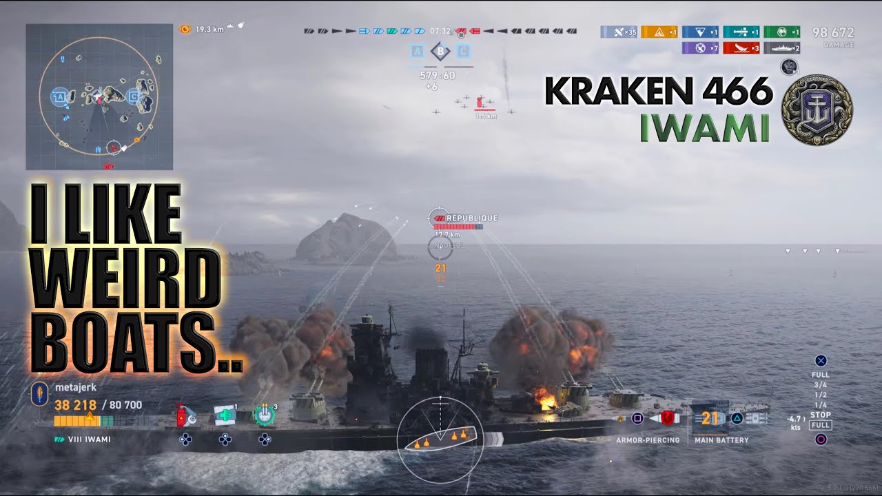 The Freaks Come Out At Night Iwami Kraken 466 | World of Warships: Legends