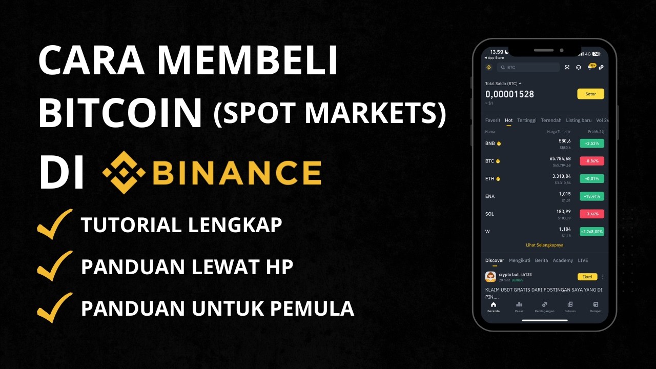 Cara Membeli BTC di Binance (Spot Markets) | Tutorial Lengkap untuk Pemula