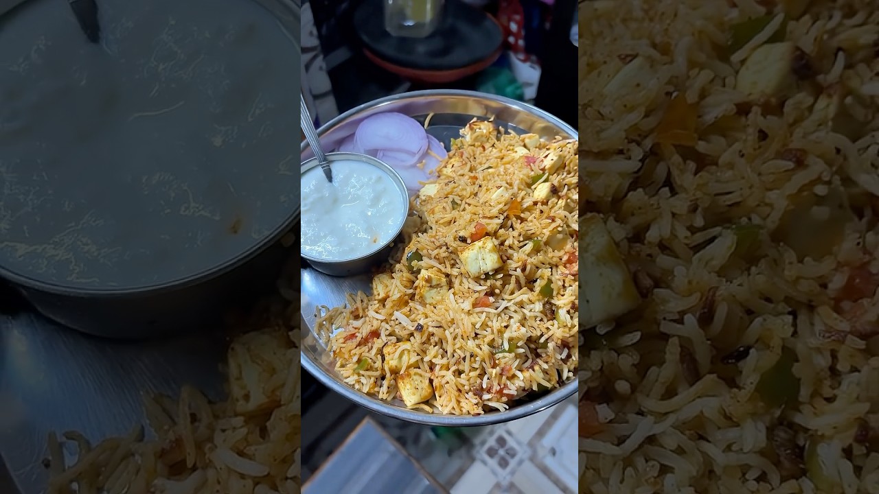 Easy and testy high protein paneer rice recipe #shorts