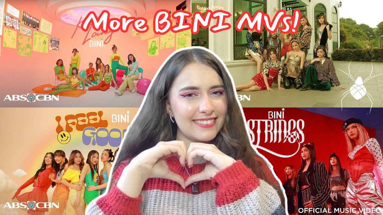 Continuing My Journey! BINI MV MARATHON REACTION (Kapit Lang, Golden Arrow, I Feel Good, Strings)