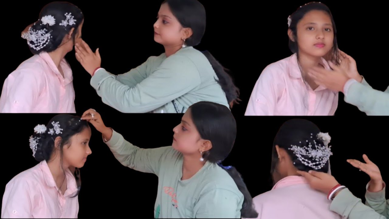 ASMR Doing my sister Hair style Roleplay 👰