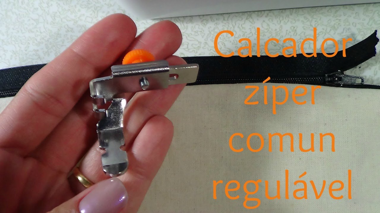 Calcador zíper regulável