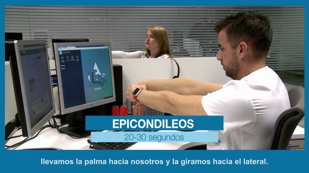 Ejercicios de estiramientos en oficina (Mutua MAZ)