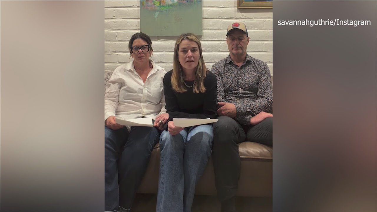 Guthrie family releases video urging missing mother's return home