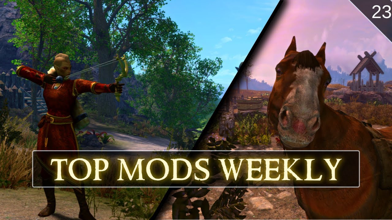 Top Mods Weekly: Witcher Armors, NEW Weapons, Textures and MORE!!! (Skyrim XBOX Mods)