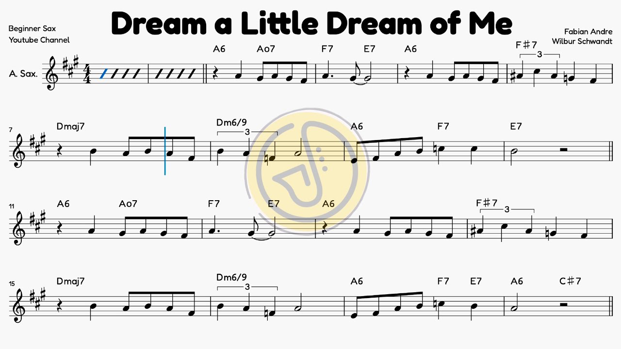 Dream a Little Dream of Me | ALTO Saxophone Sheet Music