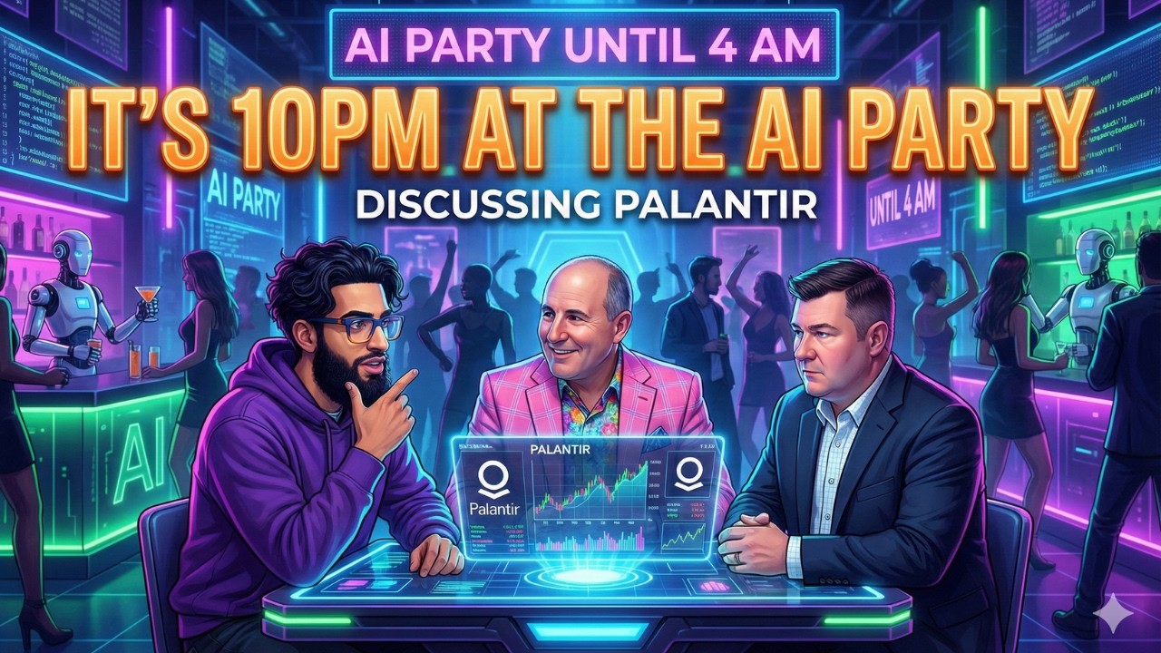 Amit, Dan, and Steve discussing Palantir. The AI Party lives on