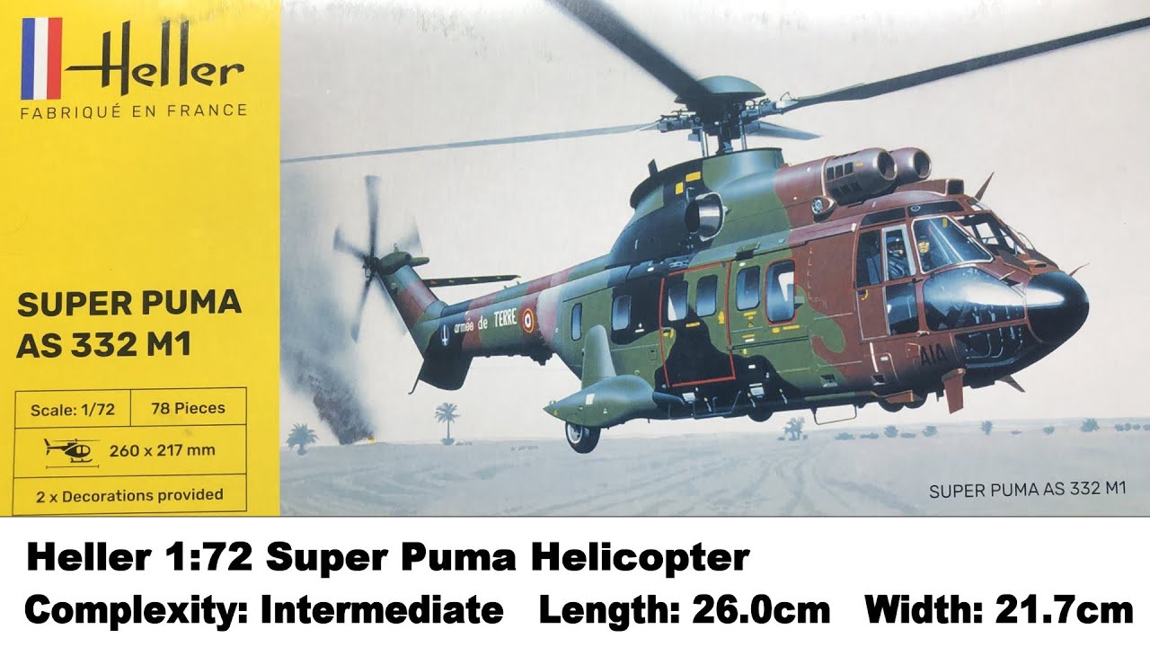Heller 1:72 Super Puma AS 332 M1 Helicopter Kit Review
