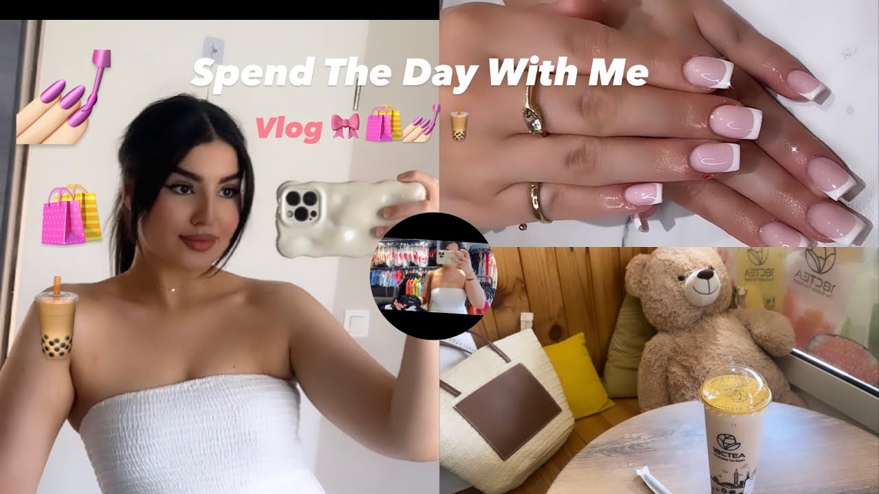 🎀Spend the day with me🎀 VLOG🥰(nails,shopping…)🛍️💅🏻🧋 دوزو النهار معايا