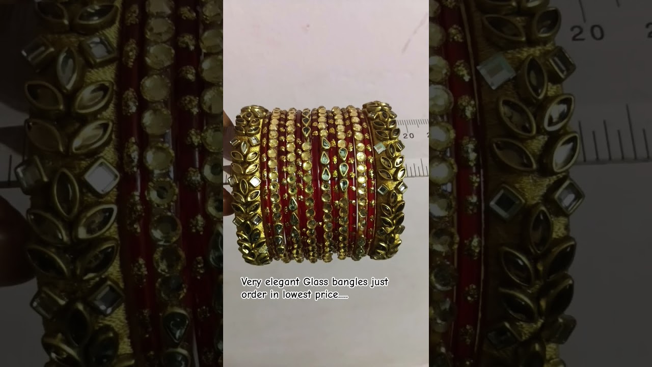 very elegant Glass bangles just order in lowest price.....