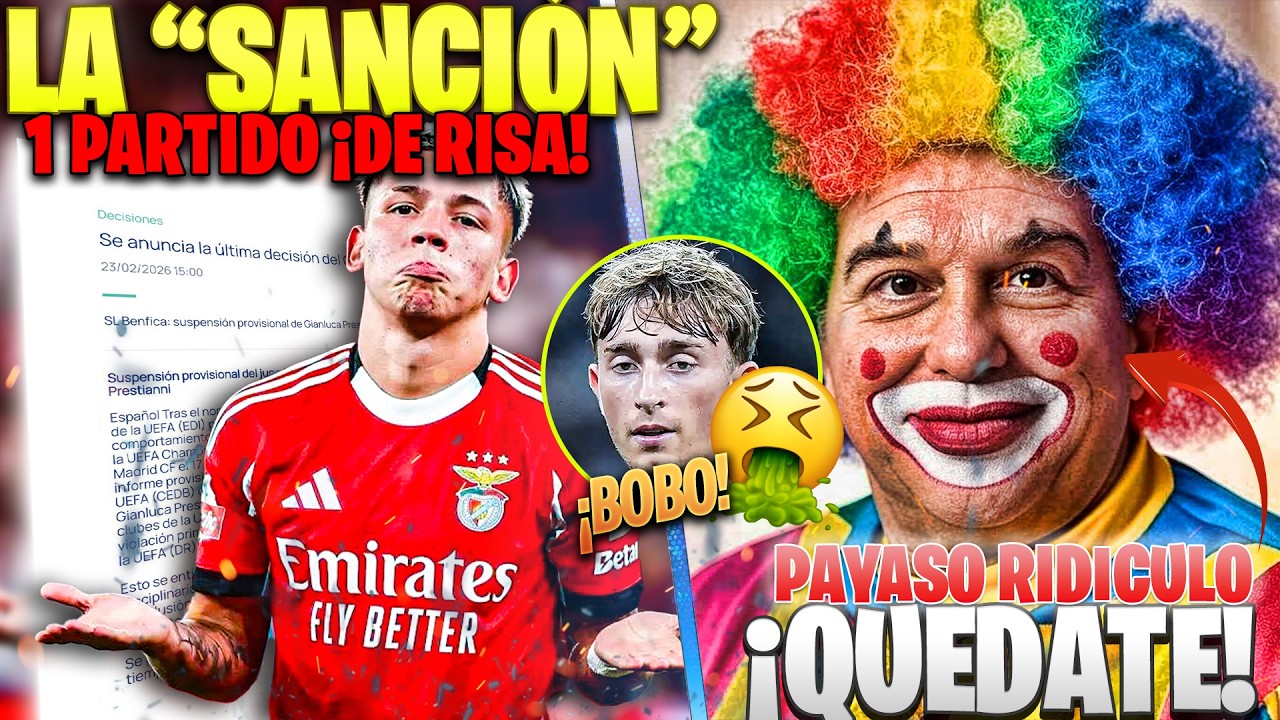 RIDICULA SANCIÓN PROVISIONAL A PRESTIANNI ¿UEFA LO PROTEGE? 🤮 HUIJSEN SE BURLA DE CHINO ¡LAMENTABLE!
