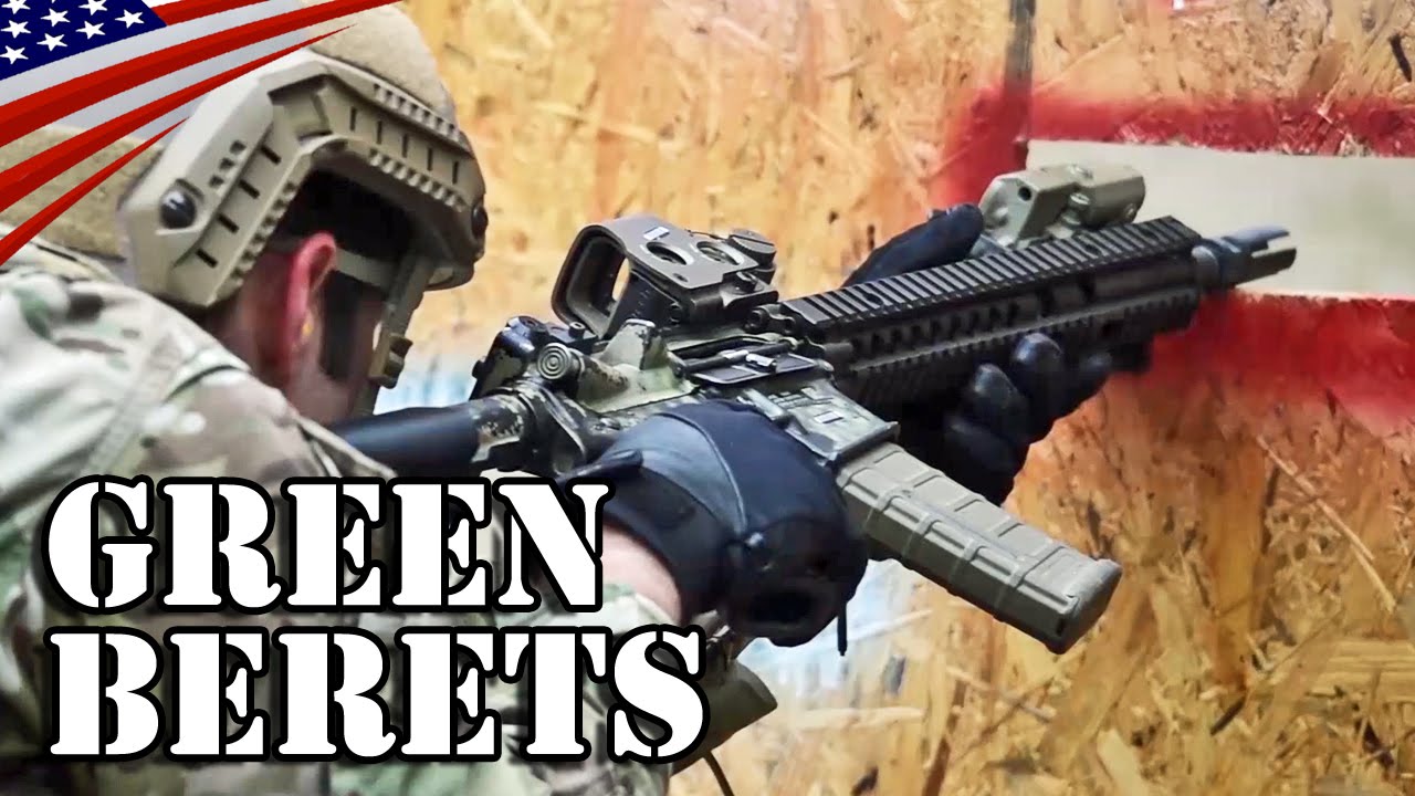 Special Forces Green Berets M4A1 Rifle Shooting - US Army 10th SFG - 特殊部隊グリーンベレーのM4A1ライフル射撃訓練