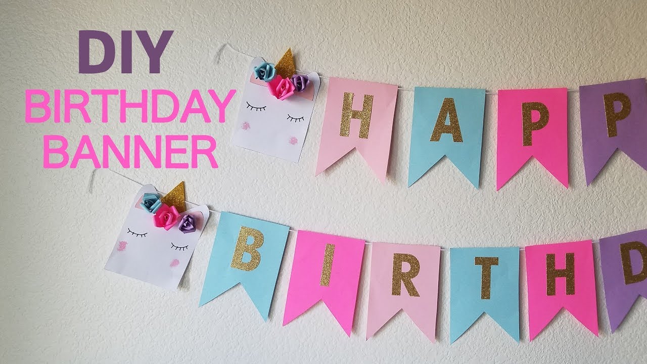 DIY Unicorn Birthday Banner
