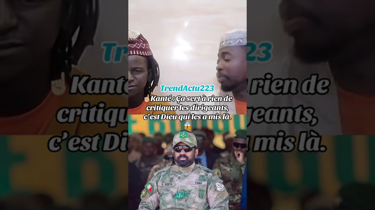 Kante comédien Critique les dirigeants Assimi goita et son gouvernement 