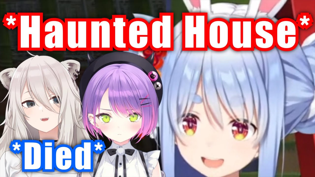 Pekora React to Shiraken Haunted House With Botan & Towa