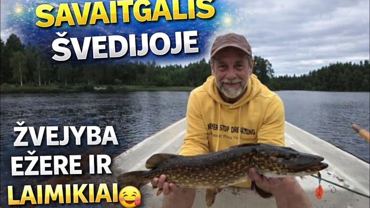 Savaitgalis Švedijoje.  Žvejyba ežere ir laimikiai.  Antra dalis ☺️