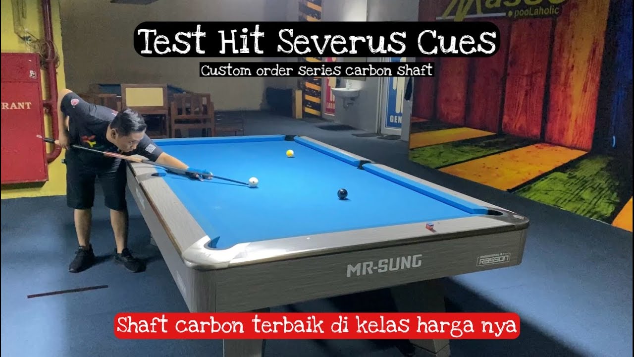 TEST HIT SEVERUS CUES! CUSTOM ORDER SERIES! SHAFT CARBON BILLIARD TERBAIK DI KELASNYA!
