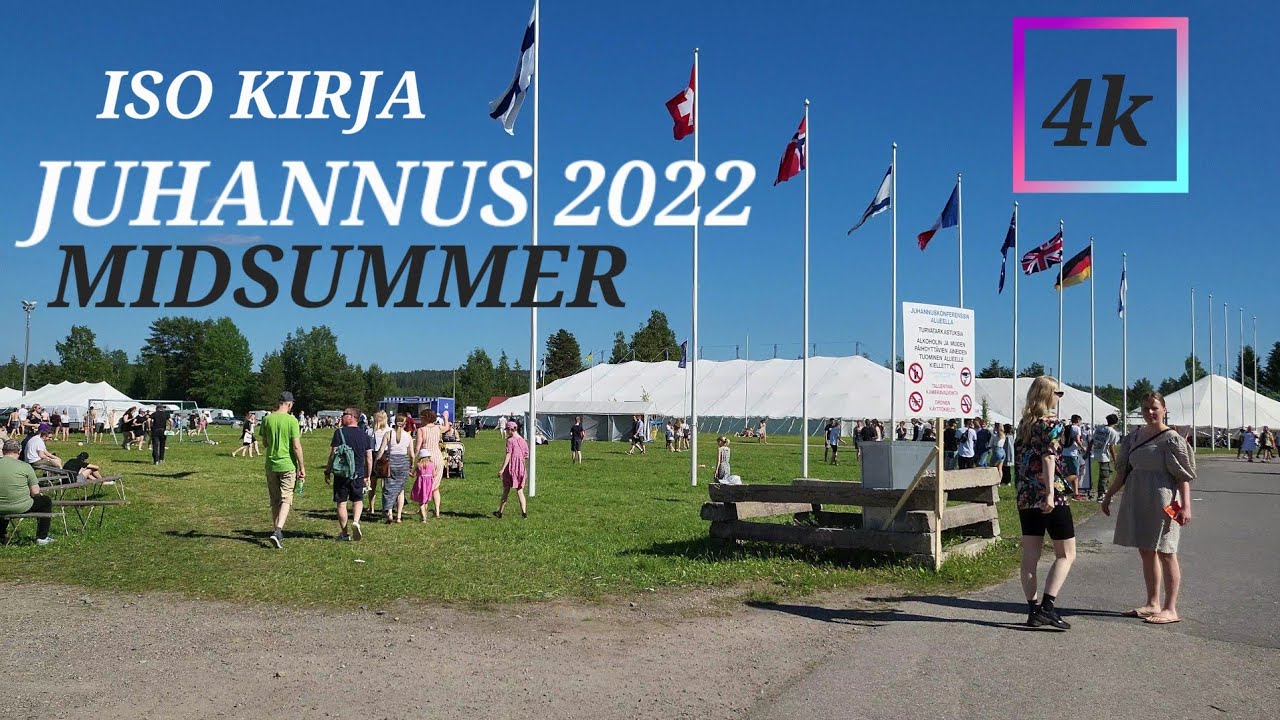 [4k] JUHANNUS ISO KIRJA 2022 FINLAND SUMMER WALK.Finland Walking Tour. Suomen kävelykierros.