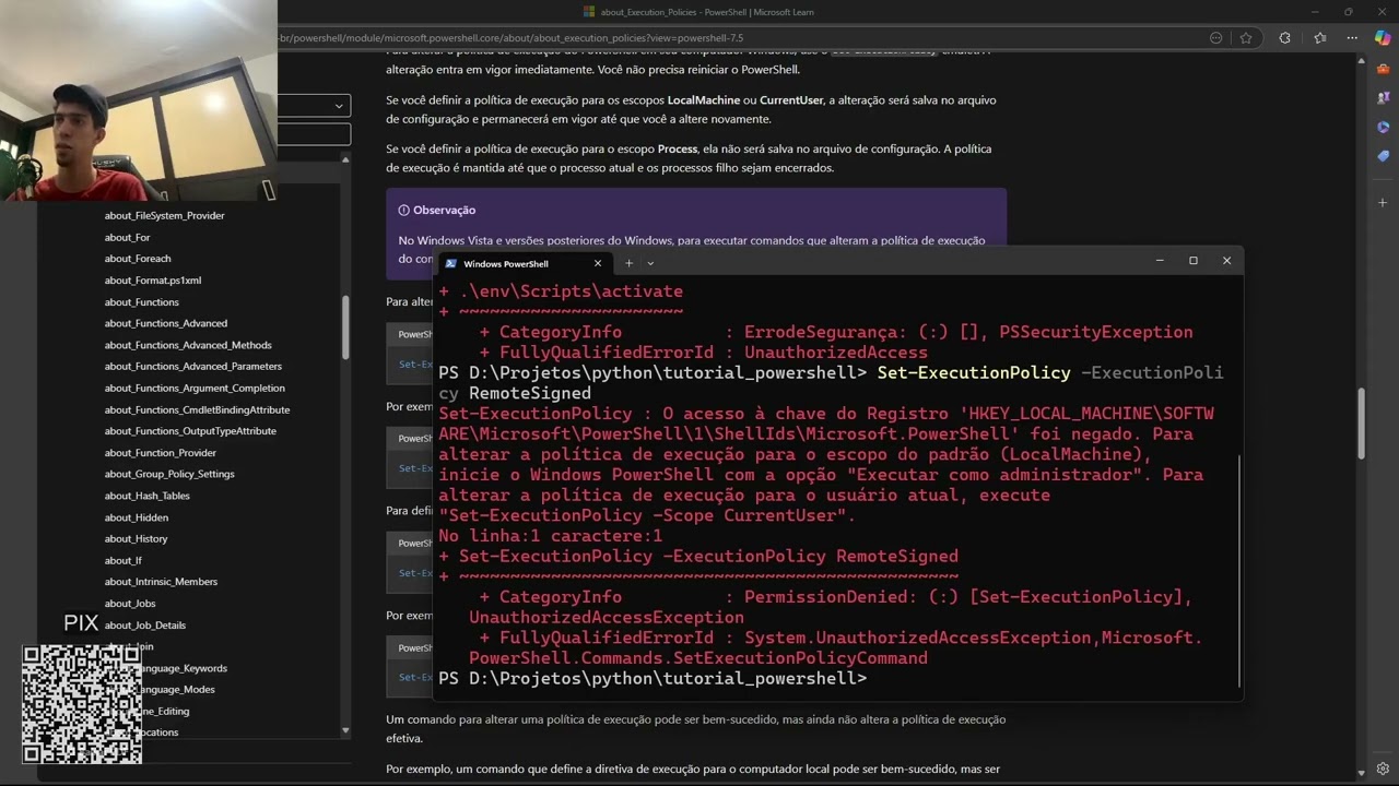 Como permitir a execu&ccedil;&atilde;o de scripts no Powershell