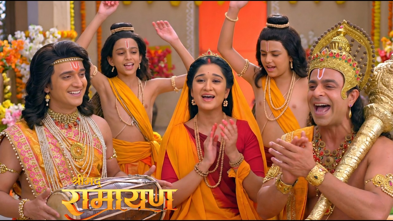श्री राम के घर गूंजा खुशियों का माहौल माता सीता और लव-कुश ने किया जश्न || Shrimad Ramayan