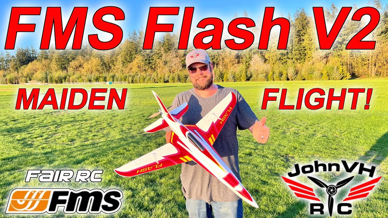 FMS Flash V2 MAIDEN FLIGHT! #fms #flash #spektrumrc