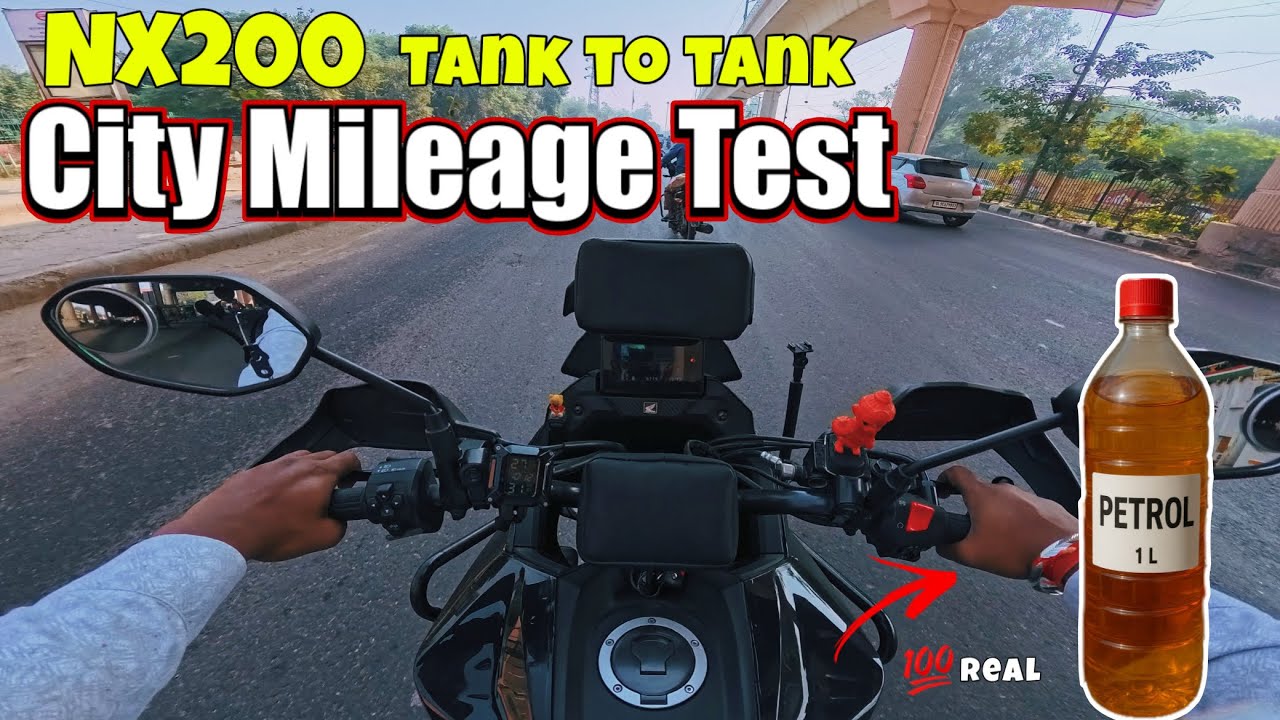 Honda NX200 City Mileage Test | Tank to Tank  💯real mileage Test | Honda NX200 