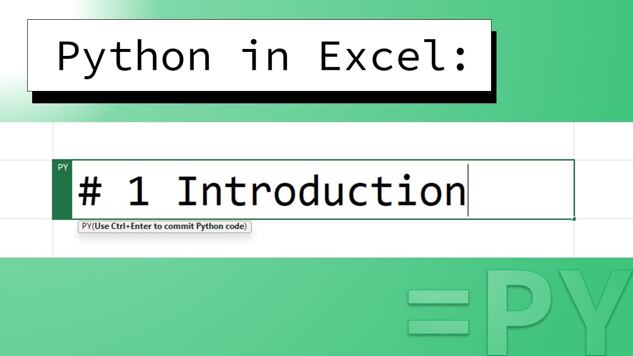 Использование Python в Excel! Часть 1 - Введение