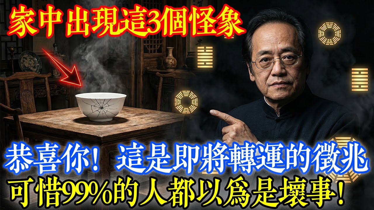 倪海廈：家裡突然發生這3件「怪事」，切記別發火，是你轉運的徵兆！喜事即將進門！#倪海廈 #九紫離火運 #中醫養生 #易經風水 #排毒反應