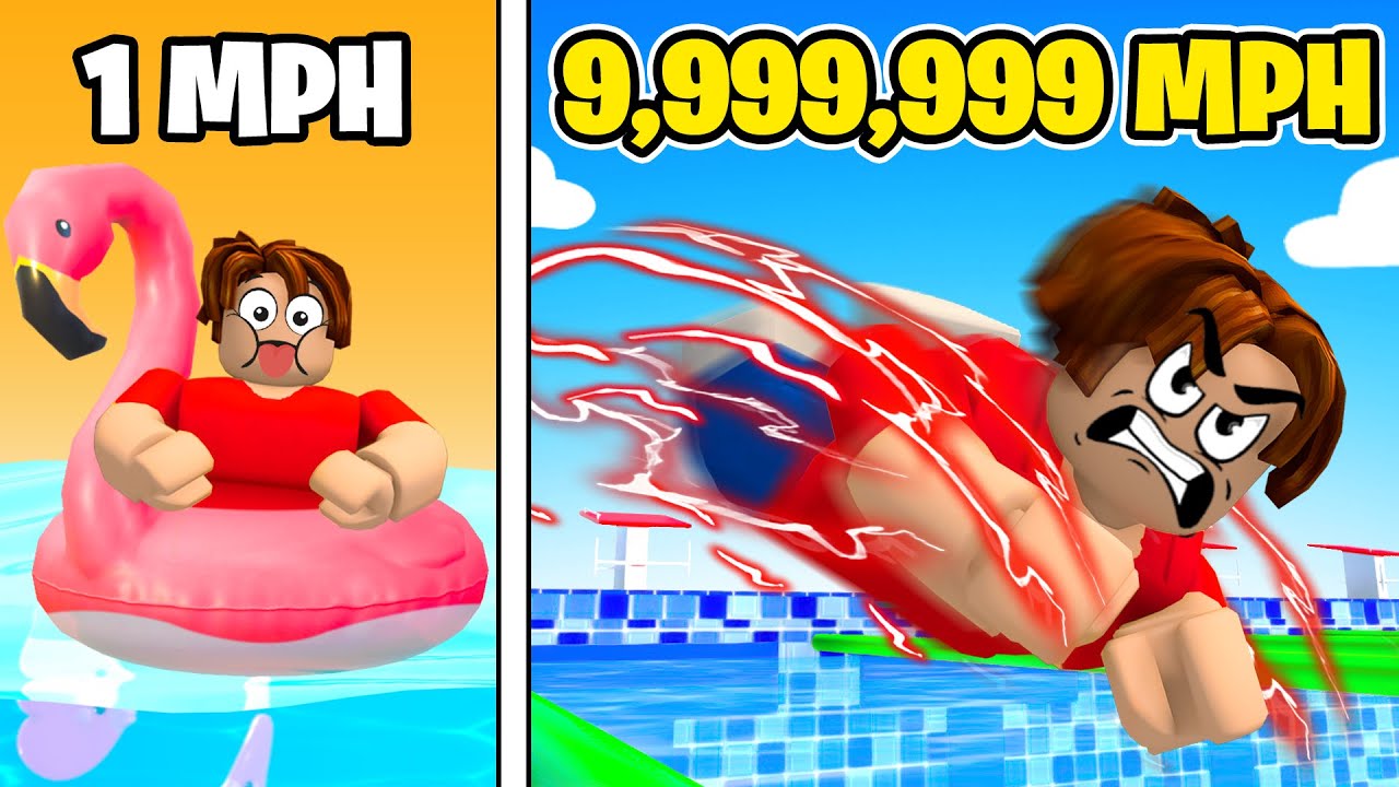 Swimming 3,586,273 MPH in Roblox