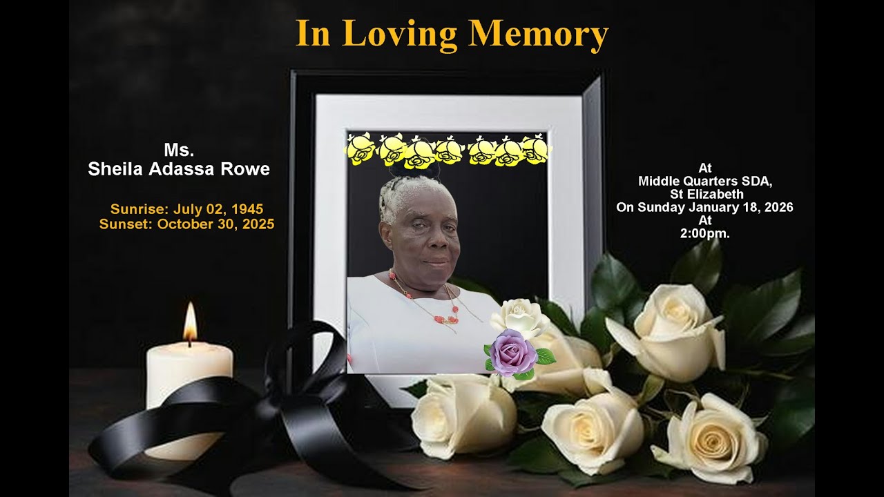 IN MEMORY OF MS. SHEILA A. ROWE at THE GRAVESIDE/ LOGWOOD CEMETERY, BLACK RIVER-18-01-2026