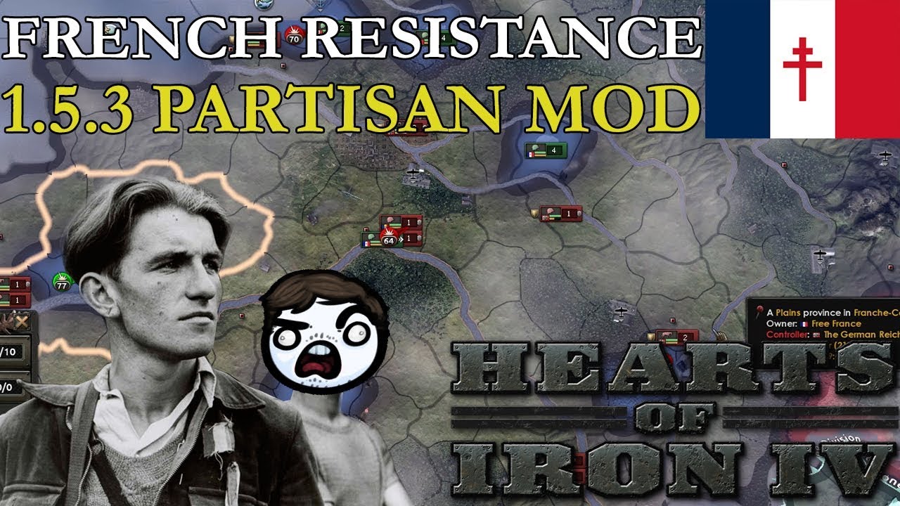 HOI4 1.5.3 Partisan Mod - The French Resistance Rises!