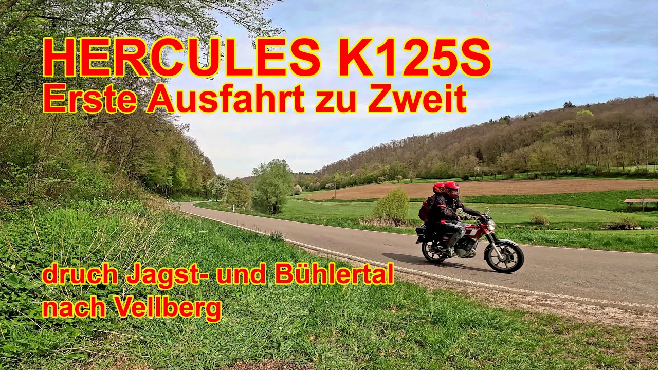 Zu Zweit mit der HERCULES K125S nach Vellberg 🍦 -  Jagsttal und Bühlertal🌺bei herrlichem Frühling🌻